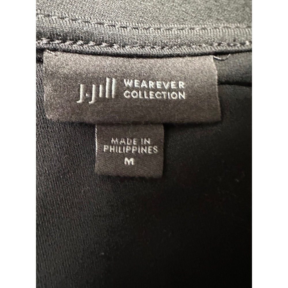 J. Jill Wearever Collection Women M Black Open Front Sweater Cardigan Travel - Picture 3 of 7